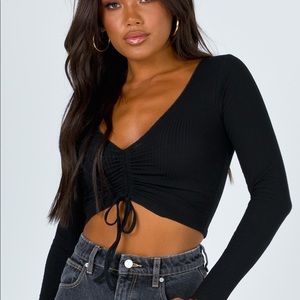 Princess Polly Pinch Me Top in White and Black